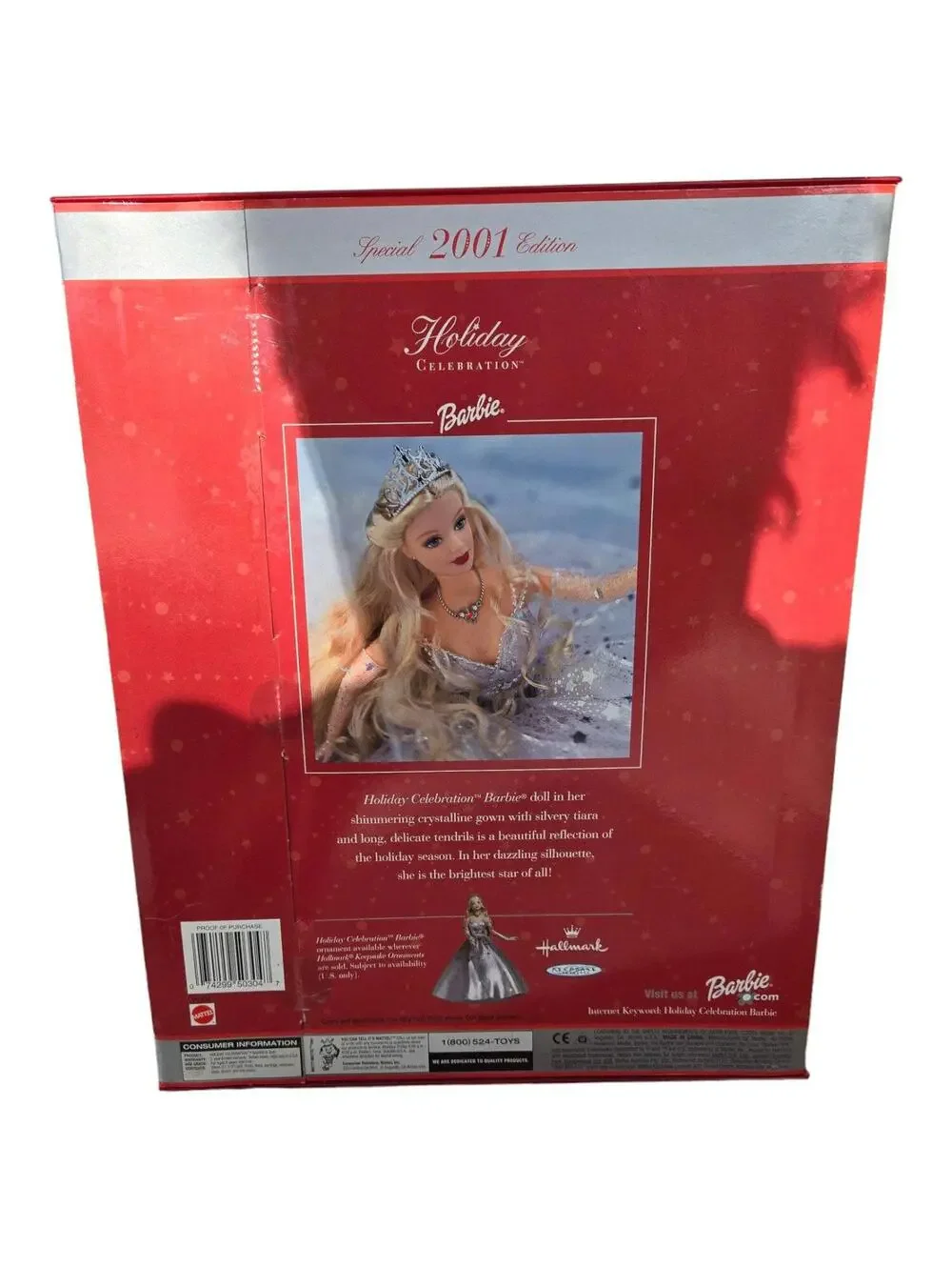 Mattel 2001 Holiday Celebration Barbie Doll Vintage Collectible in Original Box